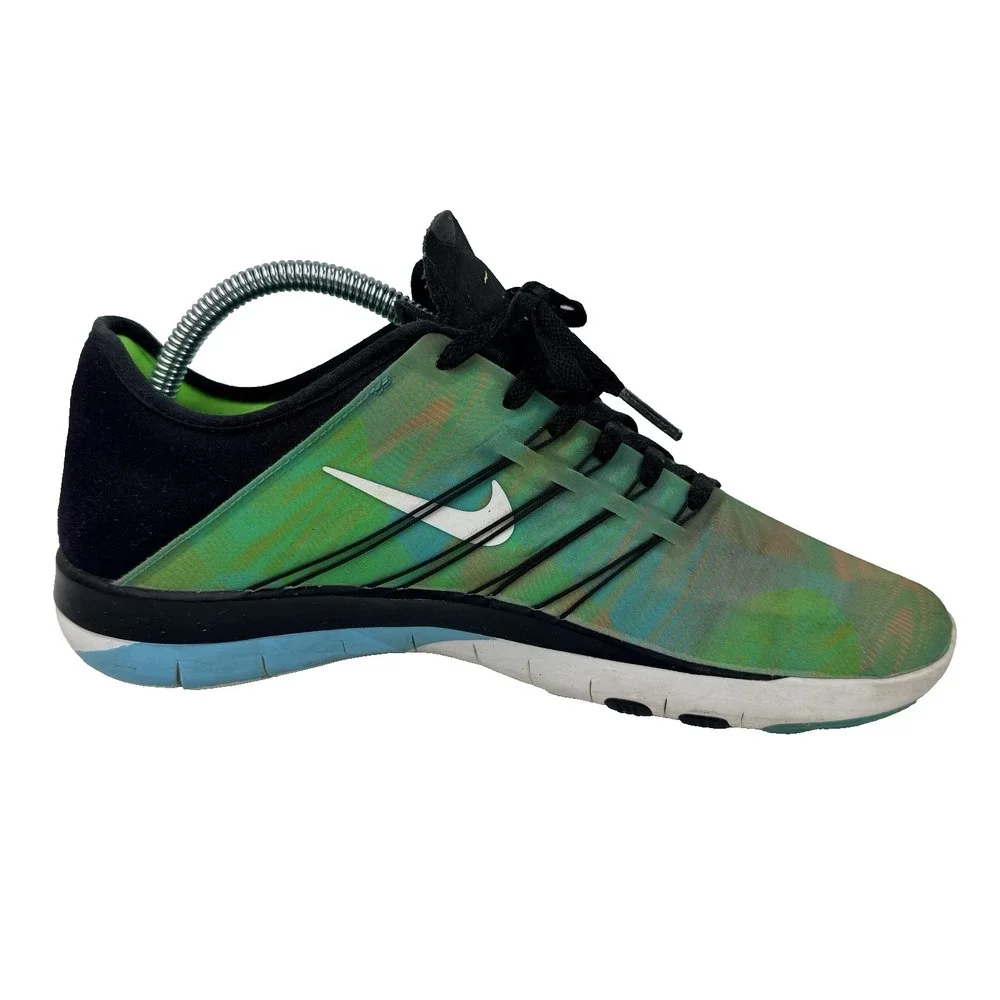 Womens Nike Free TR 6 PRT Running Shoes Sneakers Lime Green Blue Sz 9 Trainers - Picture 5 of 15